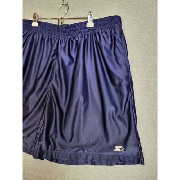 Starter Shorts Mens 3XL Dazzle Shiny Drawstring Navy Blue Gym Basketball Retro - Picture 3 of 13